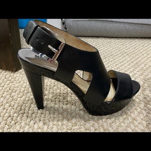 Leather michael kors heels